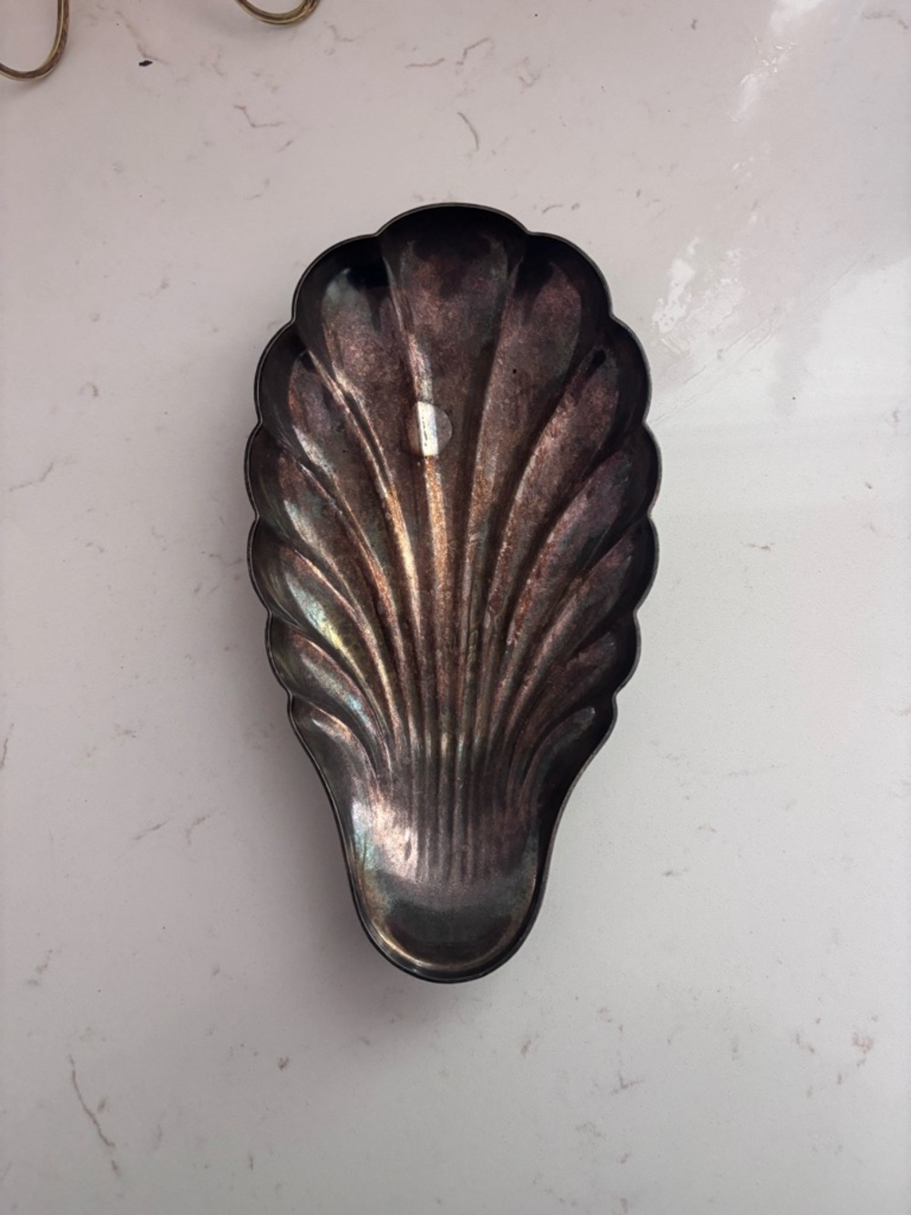 Reed & Barton Iridescent Silver Shell Dish